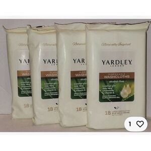 Disposable Washcloths 18/Pk by Yardley London 12 x 8" Long - Lot Of 4